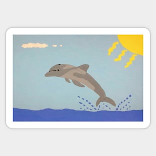 Smiling Dolphin Sticker